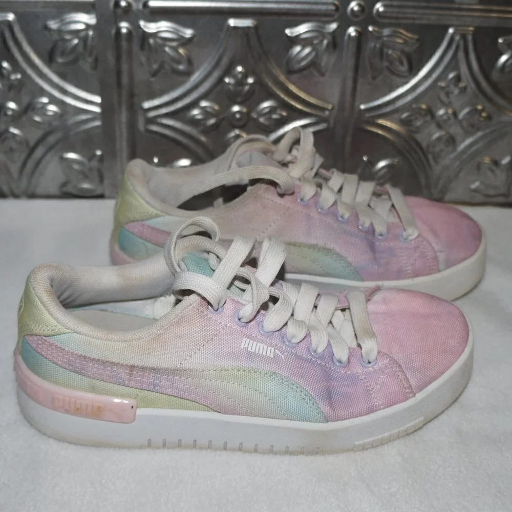Youth Size 4C Jada Pastel Multicolored Puma Sneakers